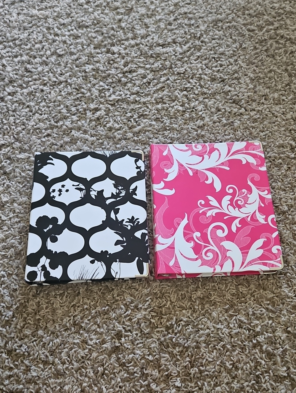 Set of 2 Hardcover Notebooks - Black & White + Hot Pink Floral